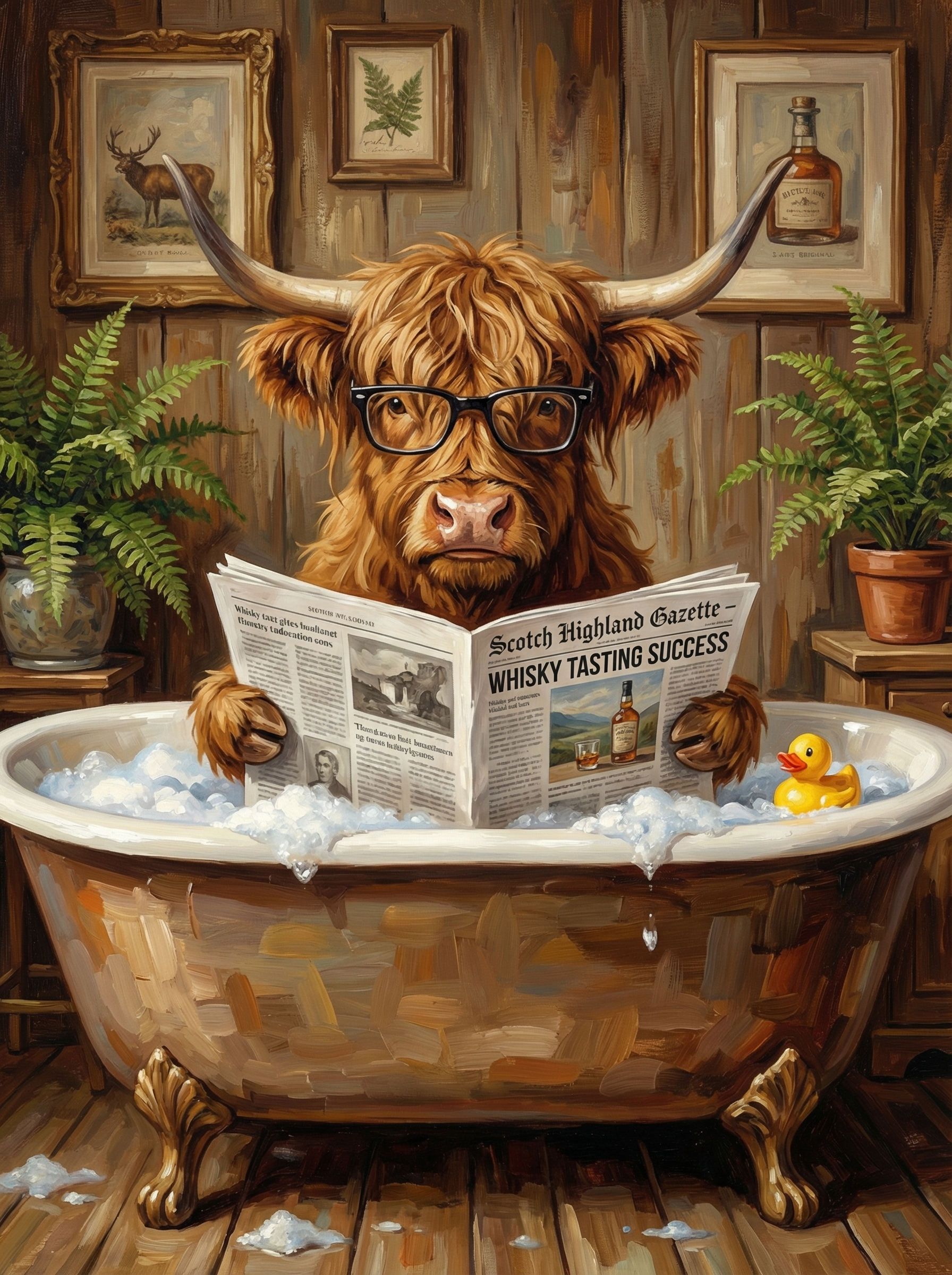 Highland Bubble Reader (Diamond Painting)