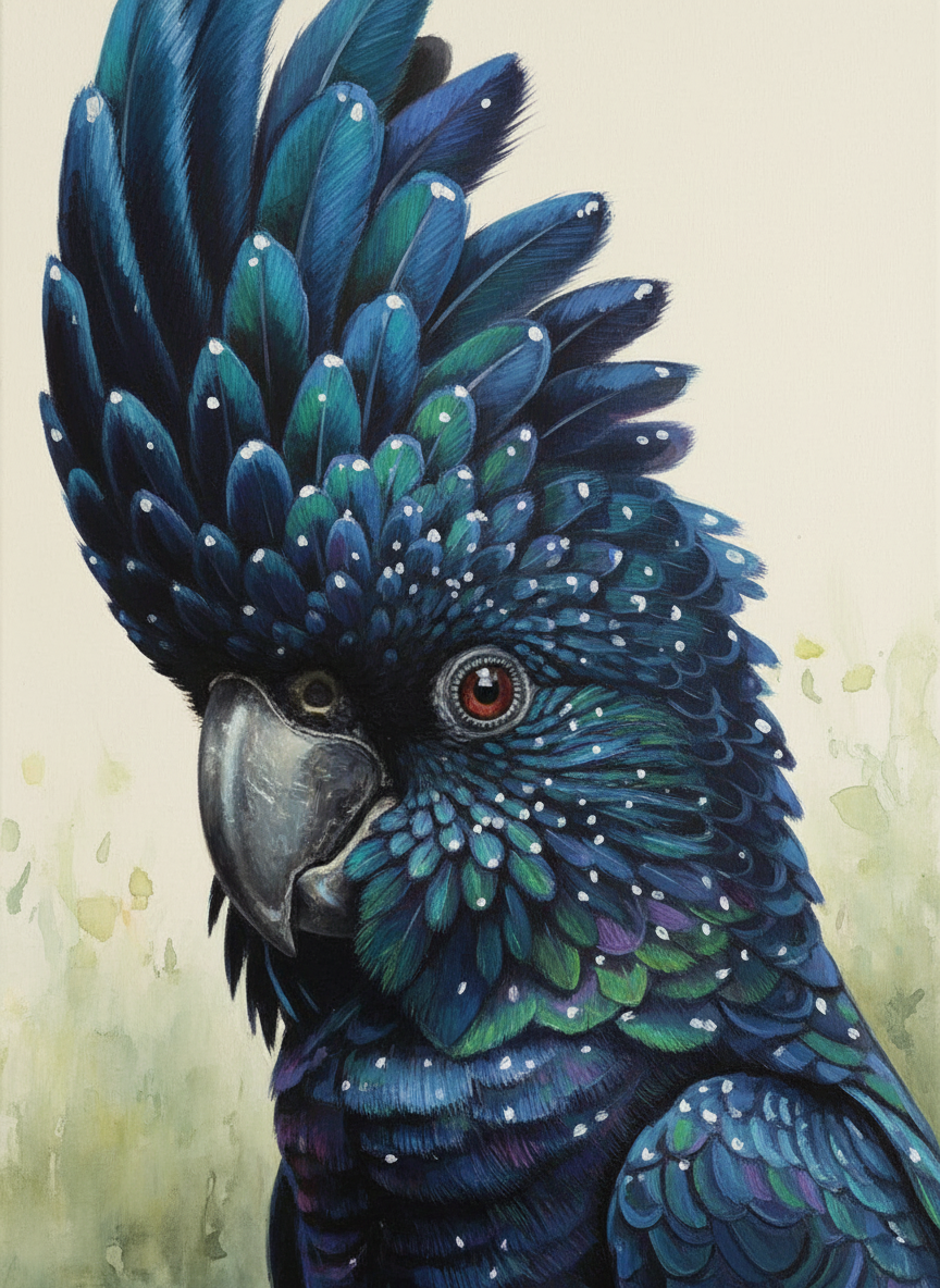 Blue-Feathered Cockatoo
