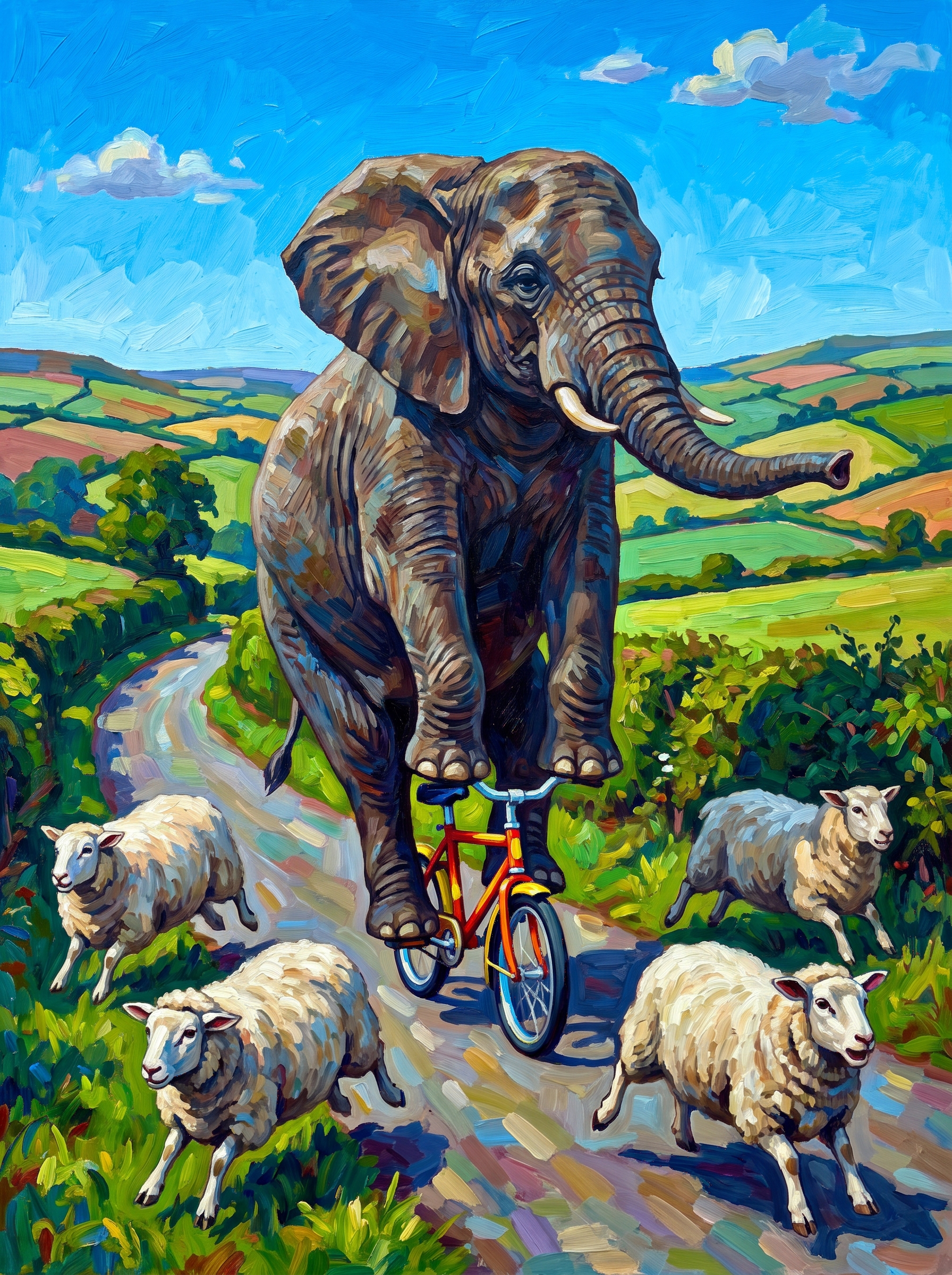 Elephant on a Bike