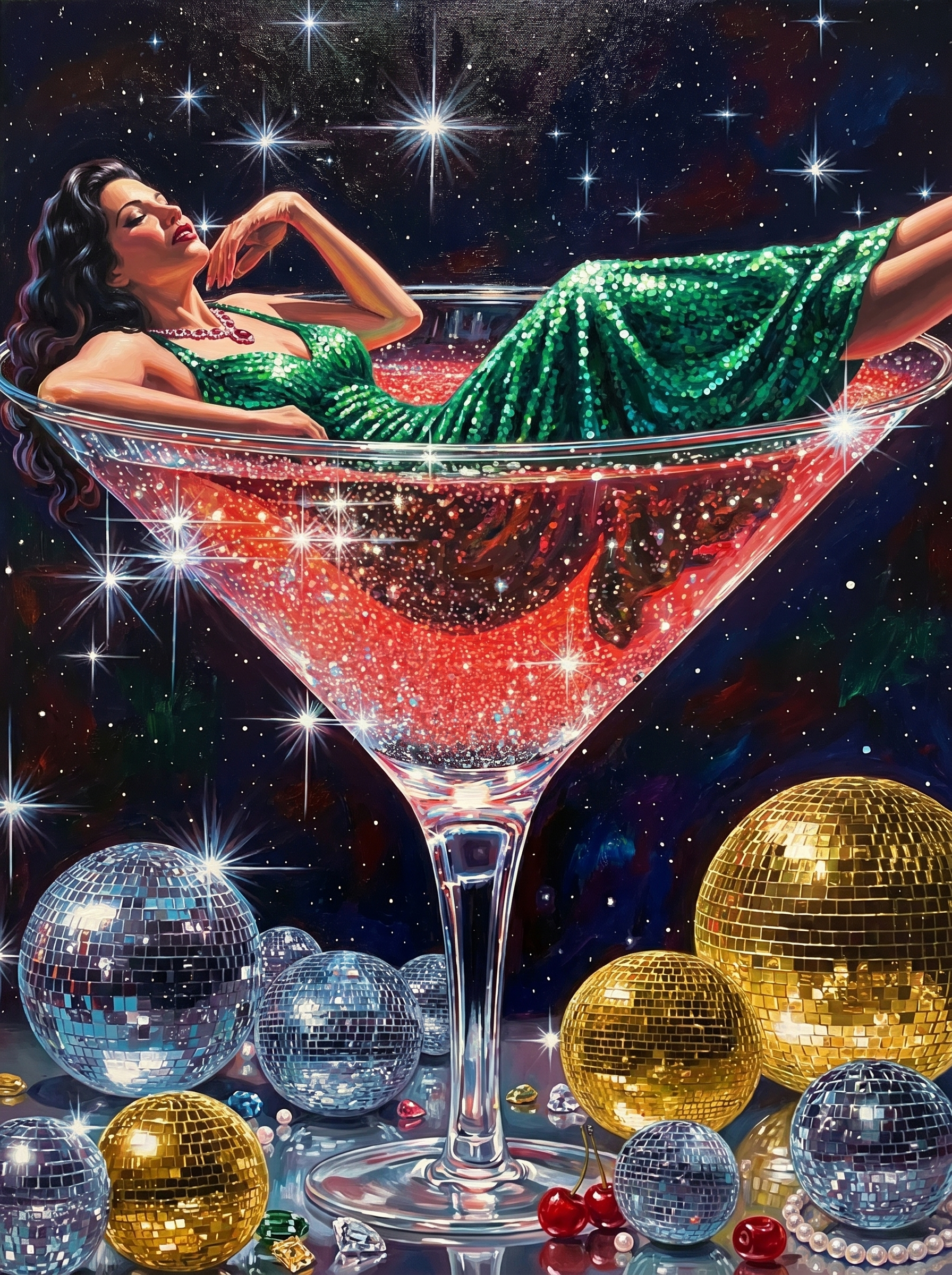 Emerald Martini Starlight Glamour (100 Color Diamond Painting) Diamond Painting kit