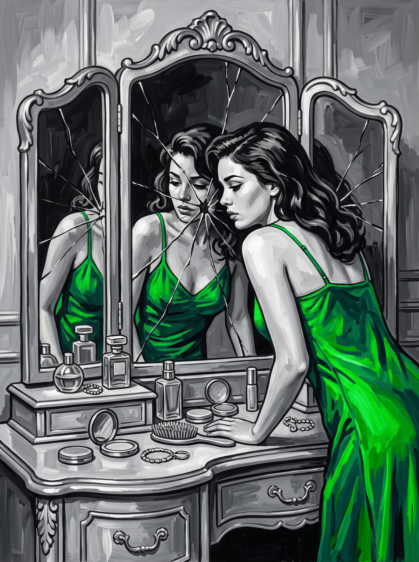 Emerald Triple Mirror