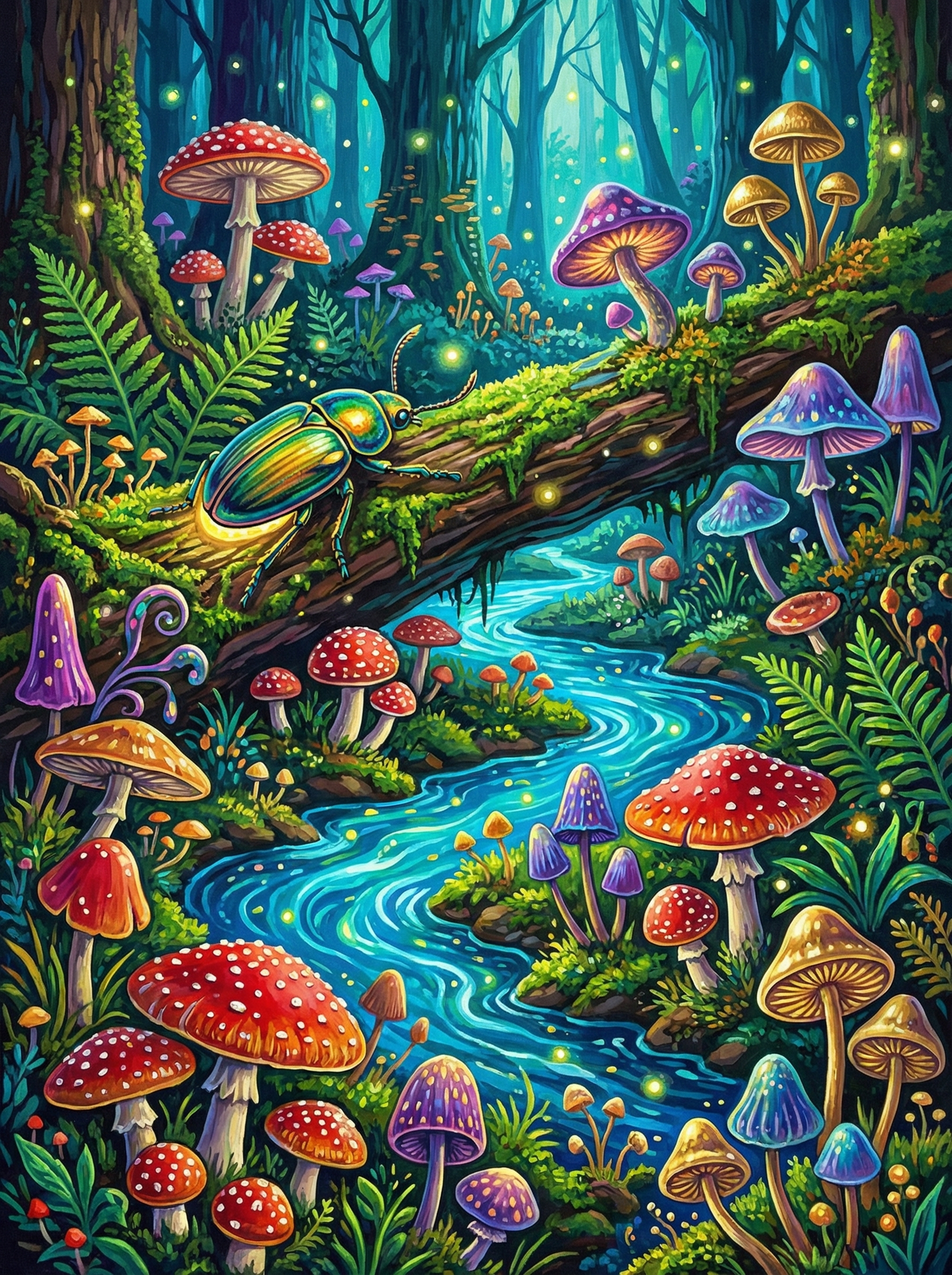 Enchanted Mushroom Forest (Diamond Painting)