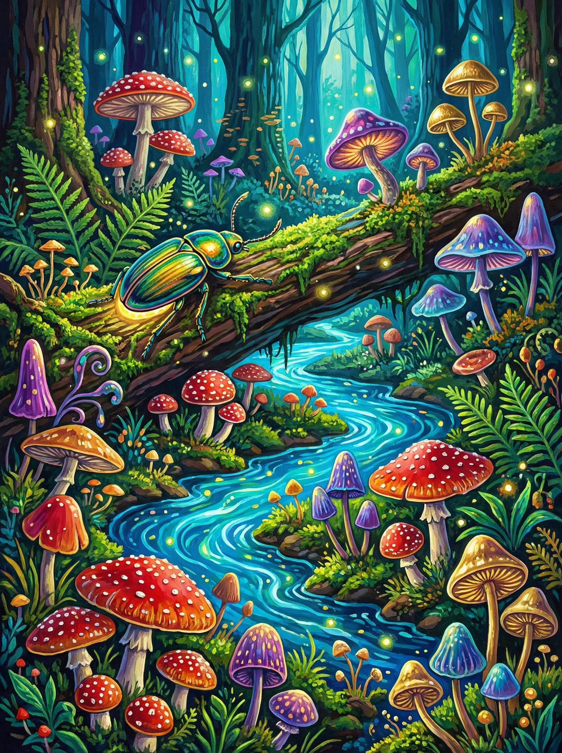 Enchanted Mushroom Forest (Diamond Painting)