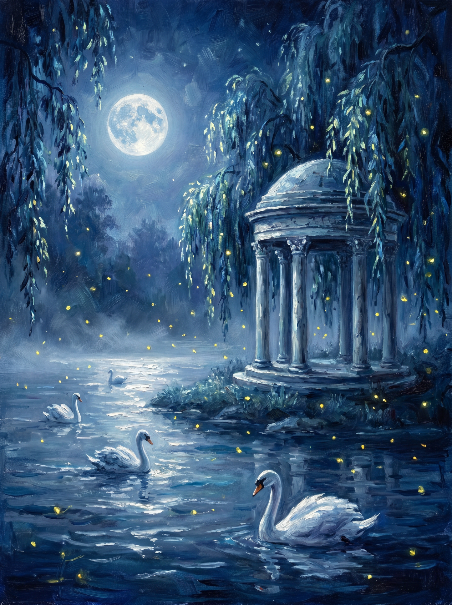 Enchanted Swan Lake Moonlight