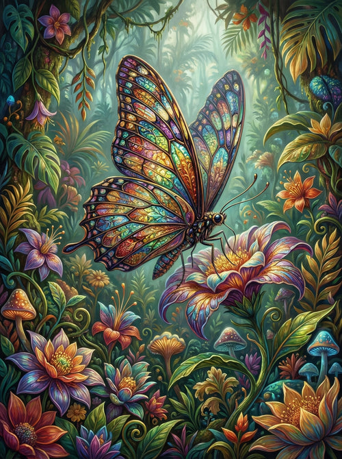 Enchanted Woodland Butterfly (100 Color Diamond Painting)