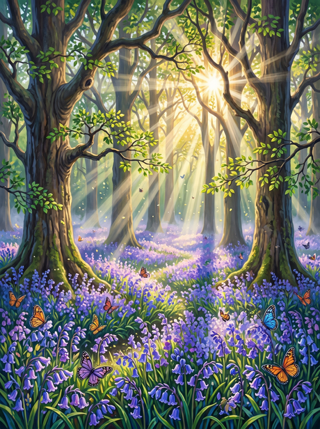 English Bluebell Wood