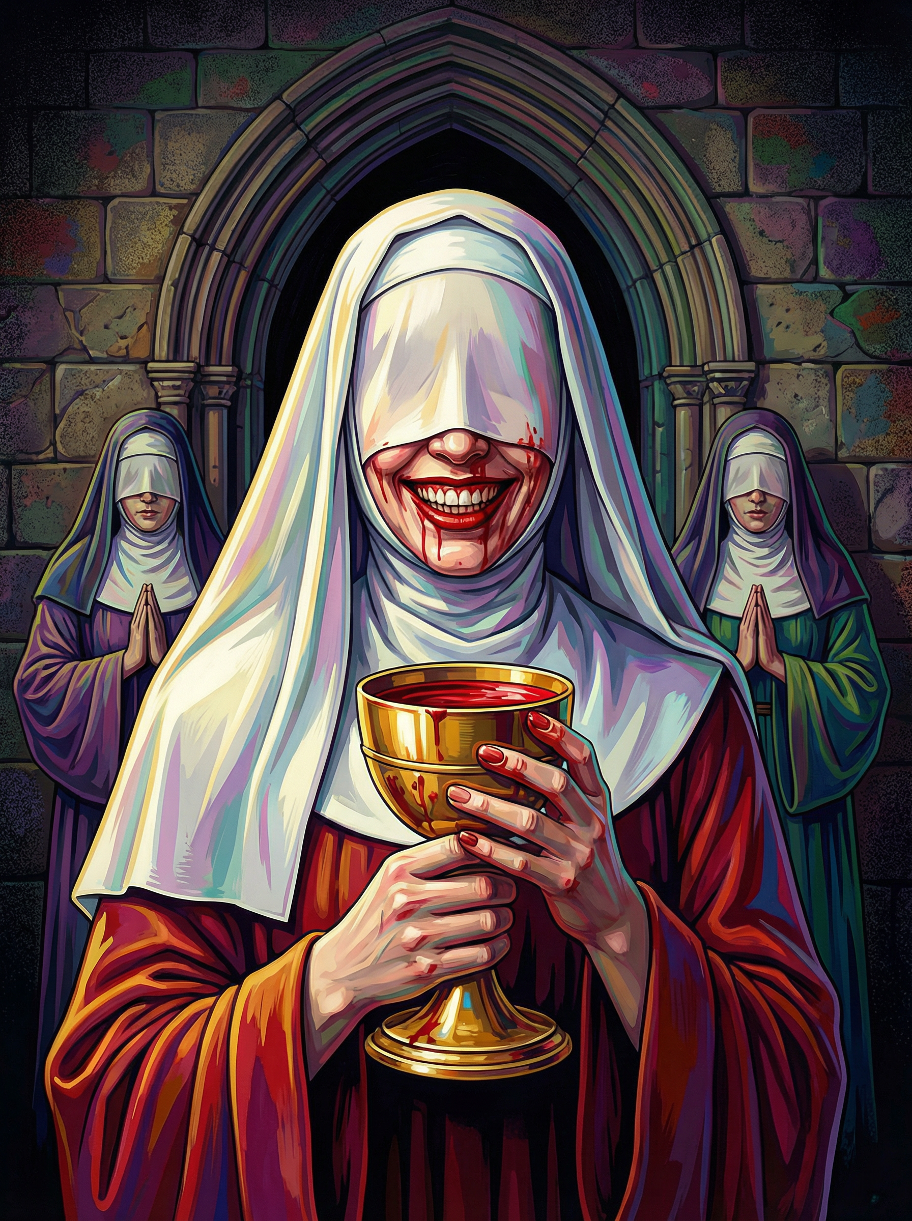Evil Nun Chalice (100 Color Diamond Painting) Diamond Painting kit