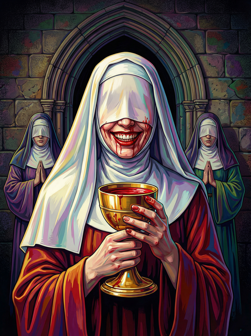 Evil Nun Chalice (100 Color Diamond Painting) Diamond Painting kit