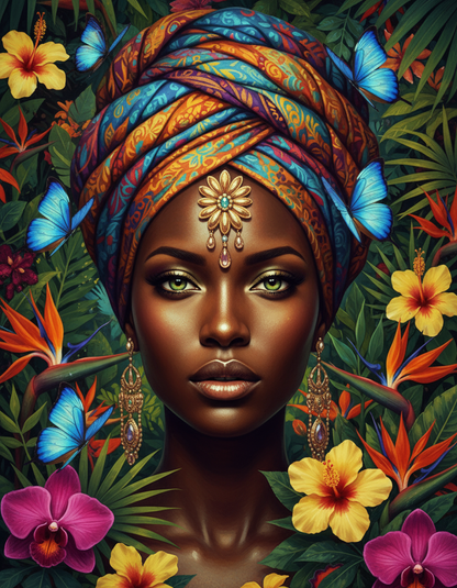 Jungle Queen (100 Color Diamond Painting) Diamond Painting kit