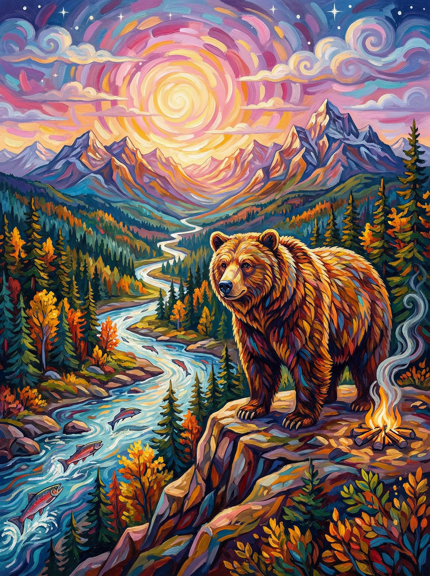 Majestic Bear in the Mountains (Diamond Painting) Diamond Painting kit