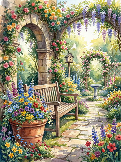 Garden of Quiet Moments (100 Color Diamond Painting) Diamond Painting kit