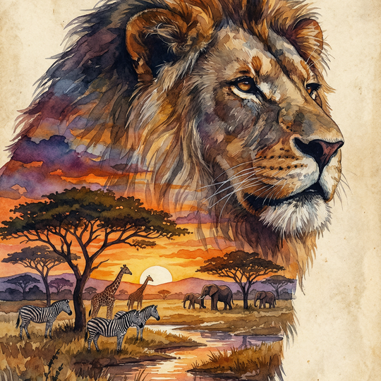 Savanna King at Dusk (80 Colors)