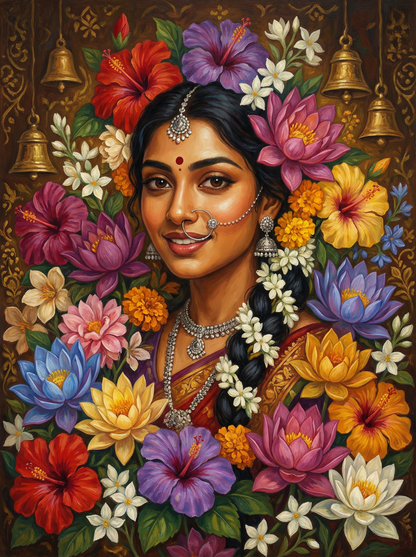 Floral Indian Beauty
