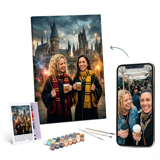 Become a Hogwarts Student (Custom PBN) Custom Paint by Numbers kit