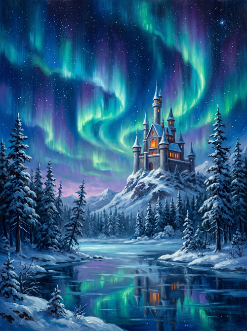 Fairytale Castle Aurora Snow