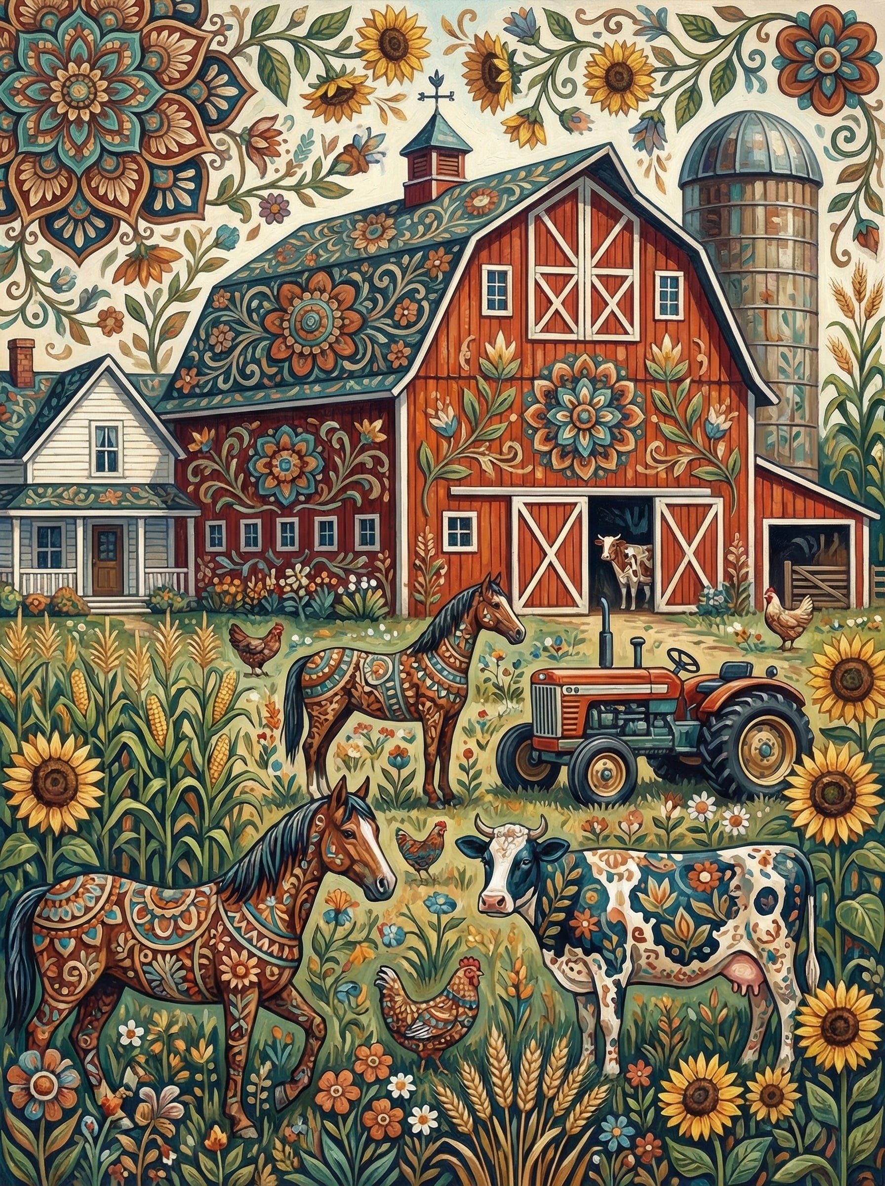 Farm Life Harvest (100 Color Diamond Painting)