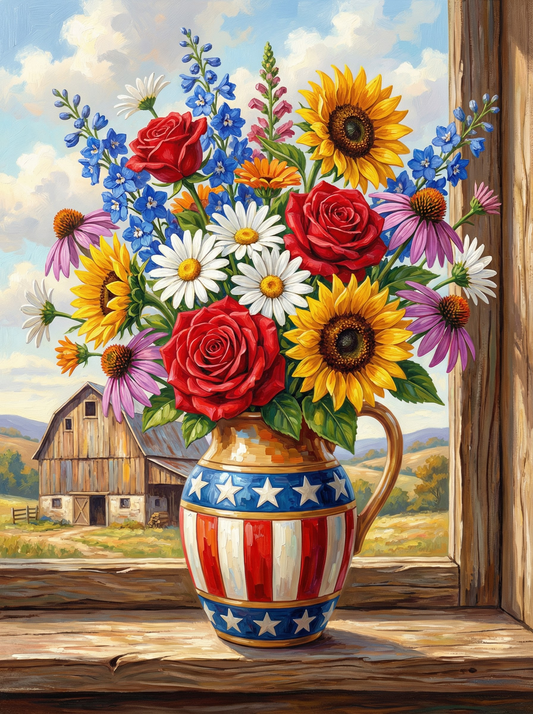 Farmhouse Countryside Glory (Diamond Painting)