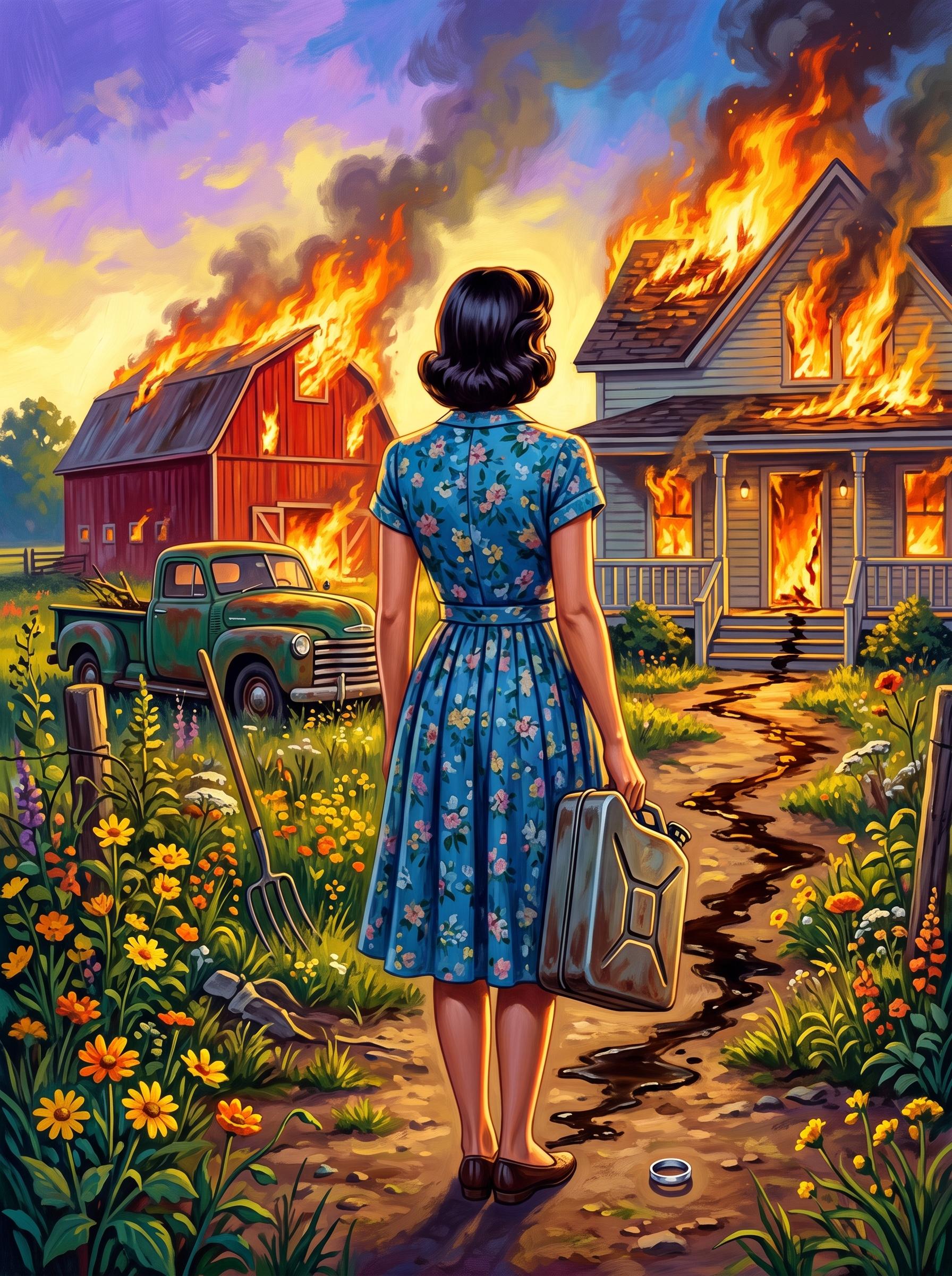 Farmhouse Under Fire