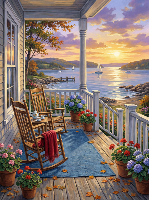 Sunset Porch Harmony (Diamond Painting) Diamond Painting kit