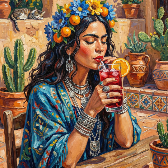 Frida’s Garden Sip ll (150 Color Diamond Painting)