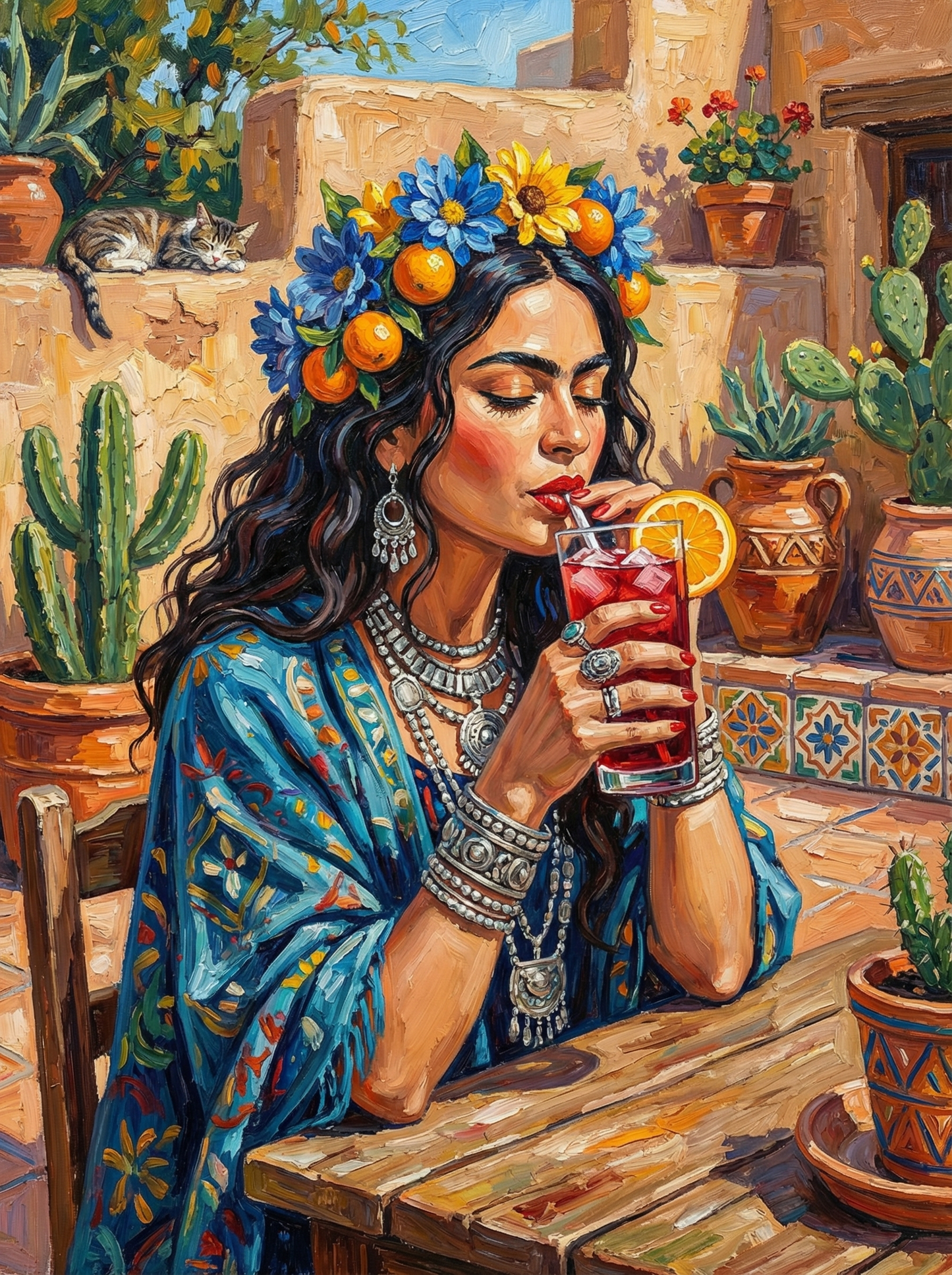 Mediterranean Woman Citrus Moment (100 Color Diamond Painting) Diamond Painting kit