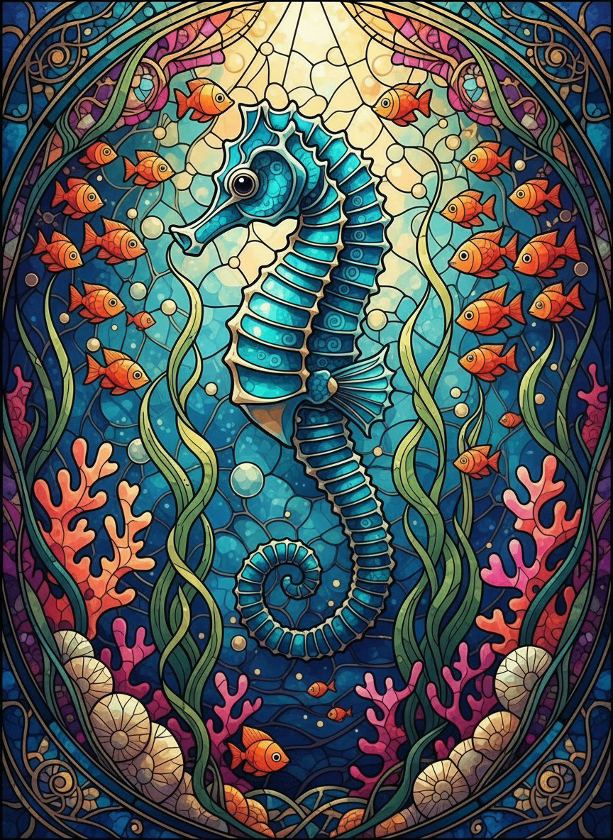 Coral Reef Mosaic (100 Color Diamond Painting) Diamond Painting kit
