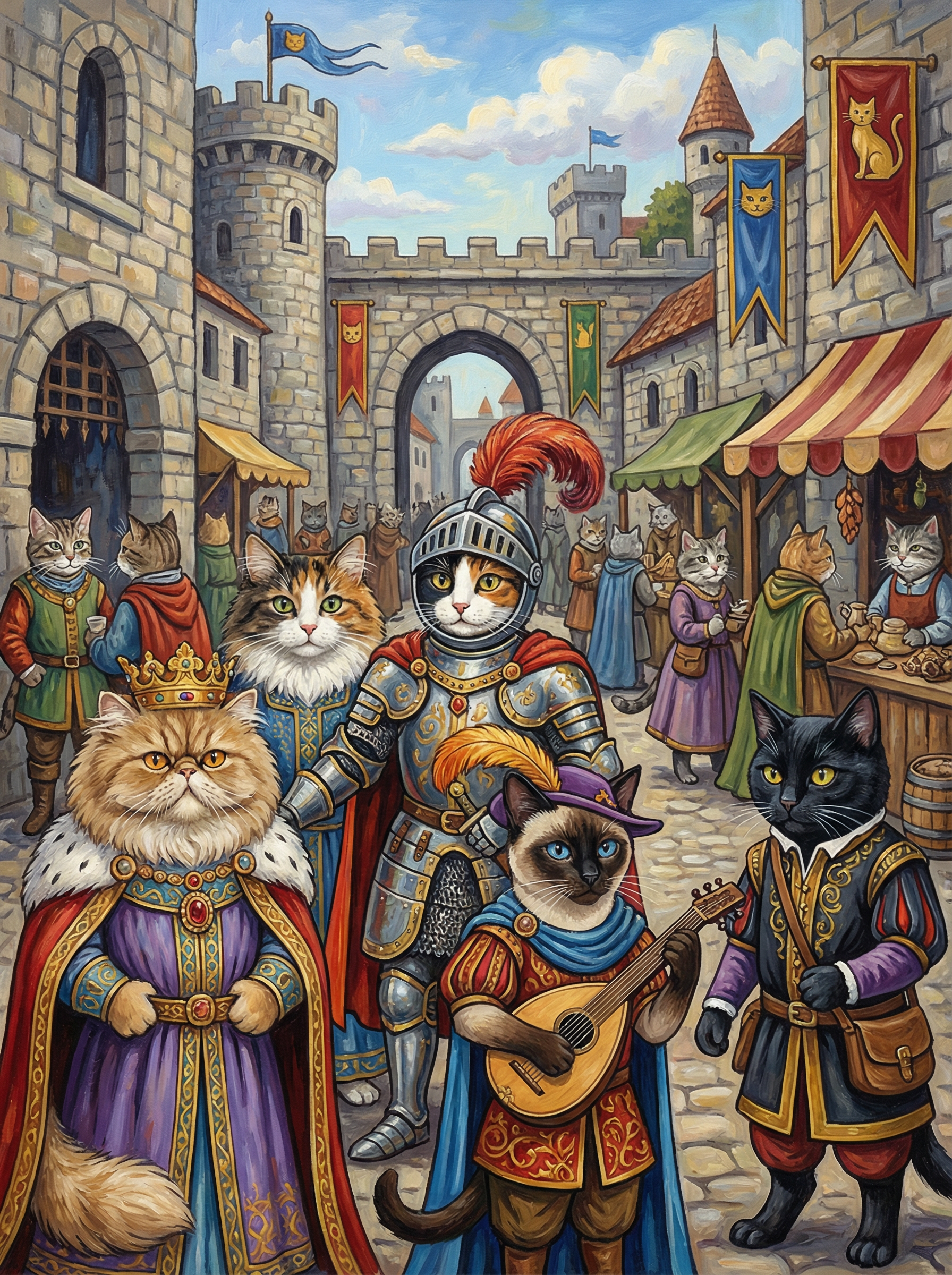 Medieval Cat Kingdom (Diamond Painting)