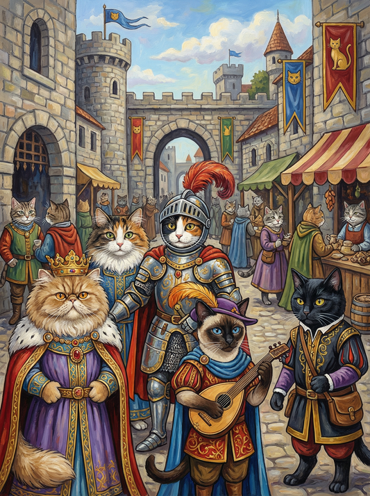 Medieval Cat Kingdom (Diamond Painting)