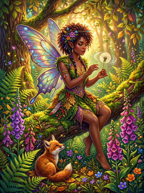 Fern Glade Fairy (150 Color Diamond Painting)