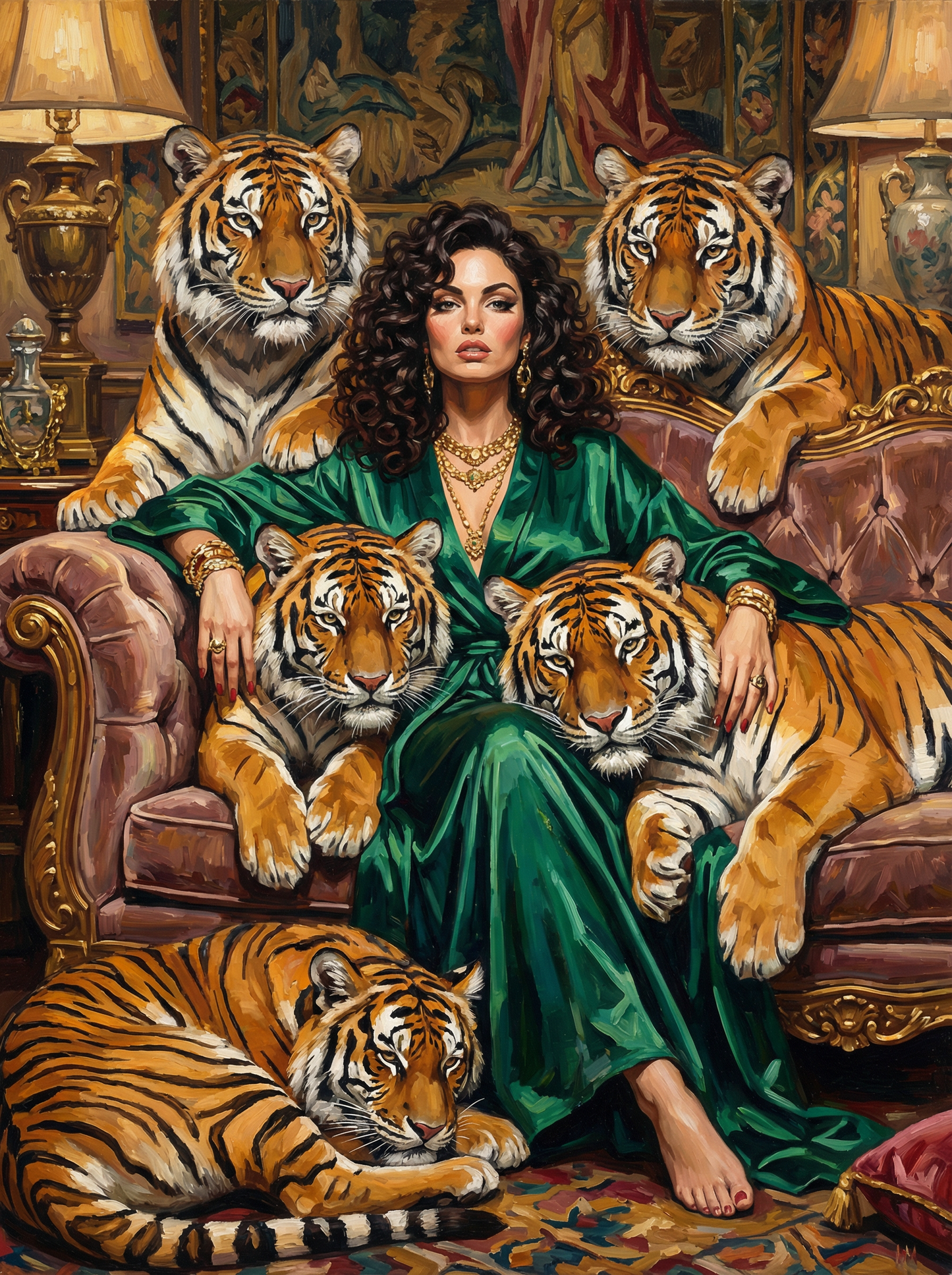 Majesty & the Tiger Guardians (Diamond Painting) Diamond Painting kit
