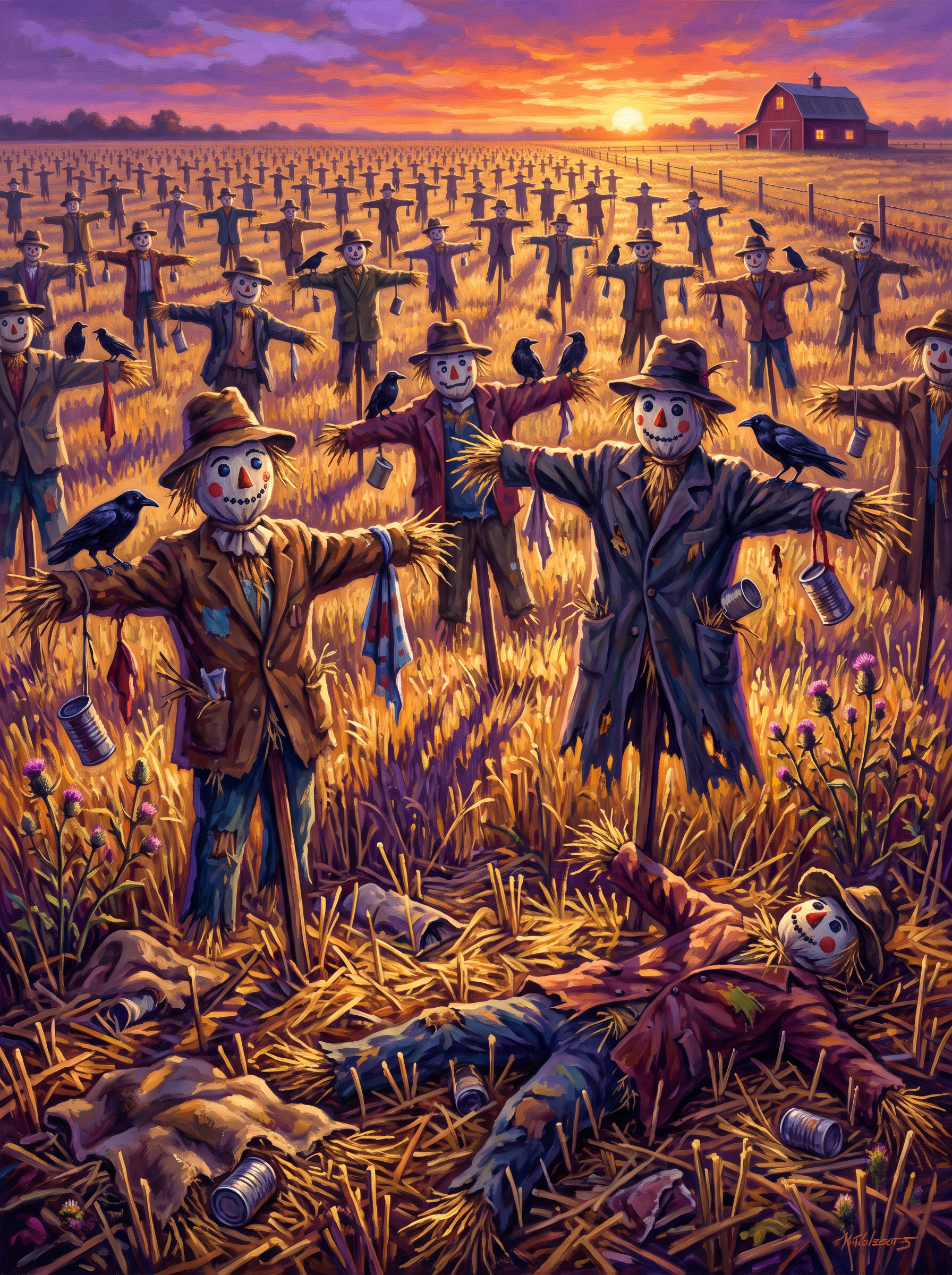 Field of Scarecrows