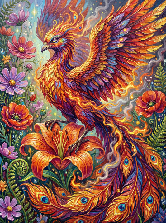 Flaming Phoenix Flight (Diamond Painting)
