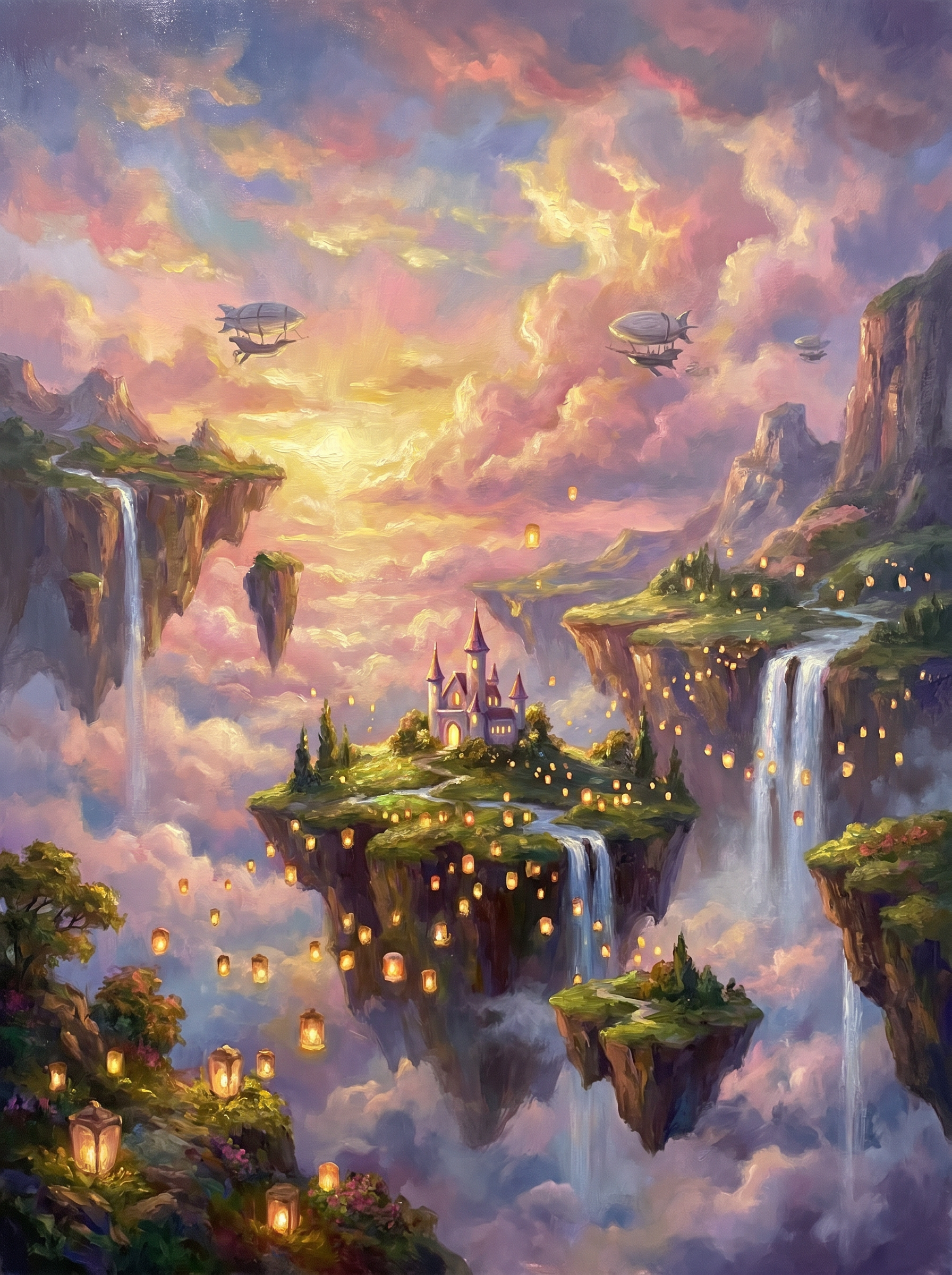 Floating Sky Islands Sunset