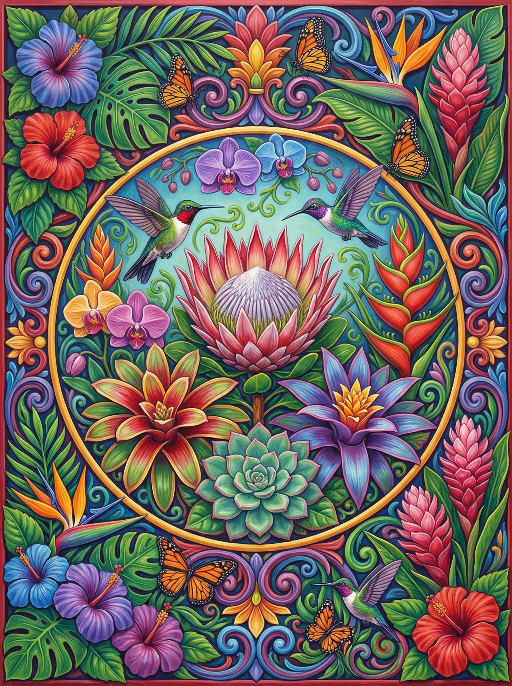 Blooming Paradise Mandala (150 Color Diamond Painting) Diamond Painting kit