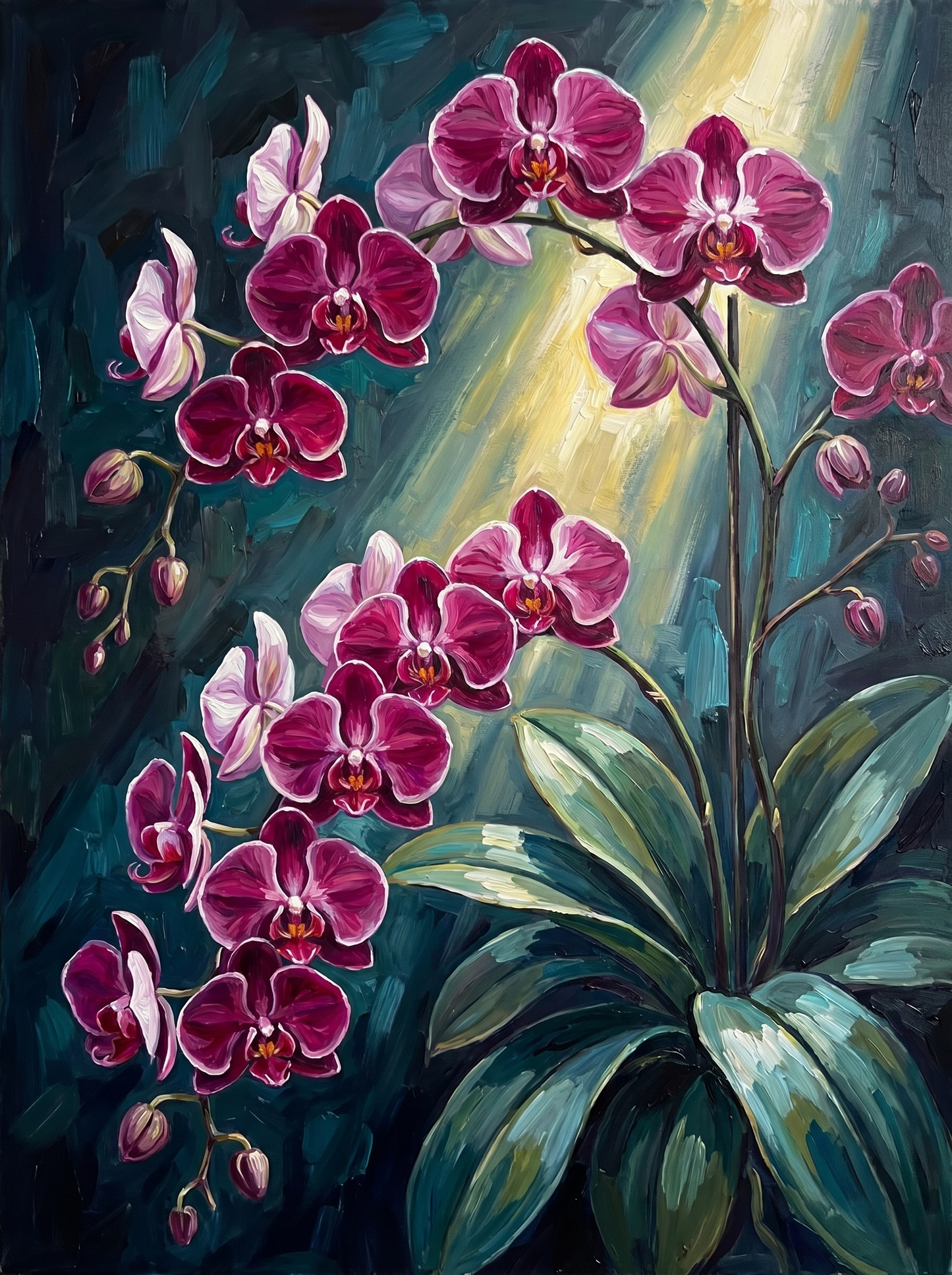 Floral Noir Orchids (Diamond Painting)