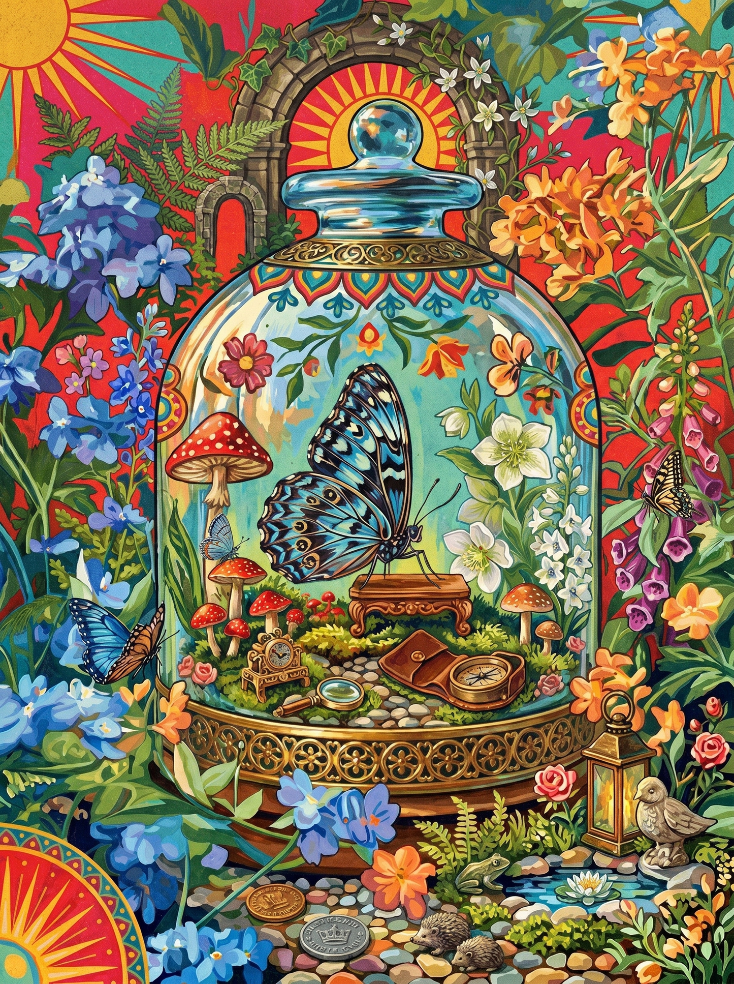 Floral Teapot Still Life (150 Color Diamond Painting)