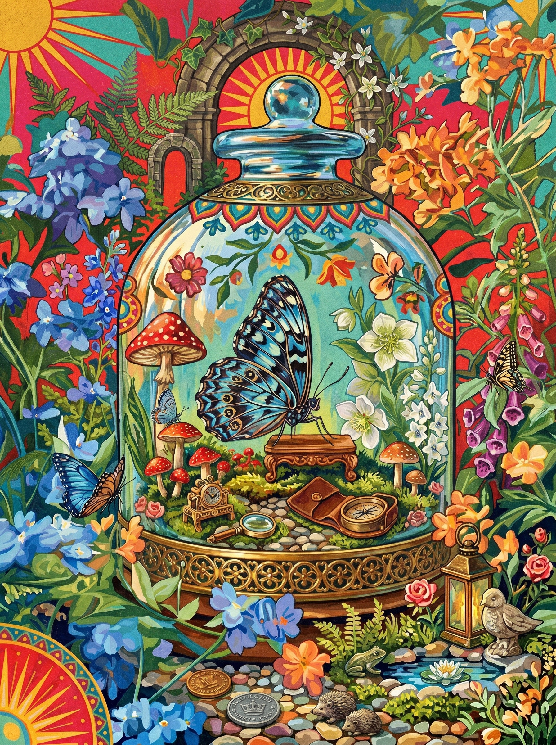 Floral Teapot Still Life (150 Color Diamond Painting)