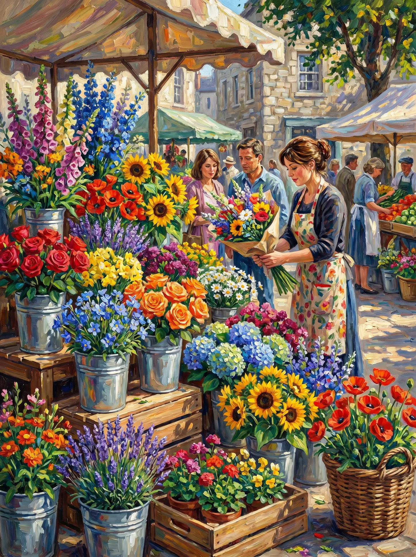 Flower Basket Bicycle (Diamond Painting)