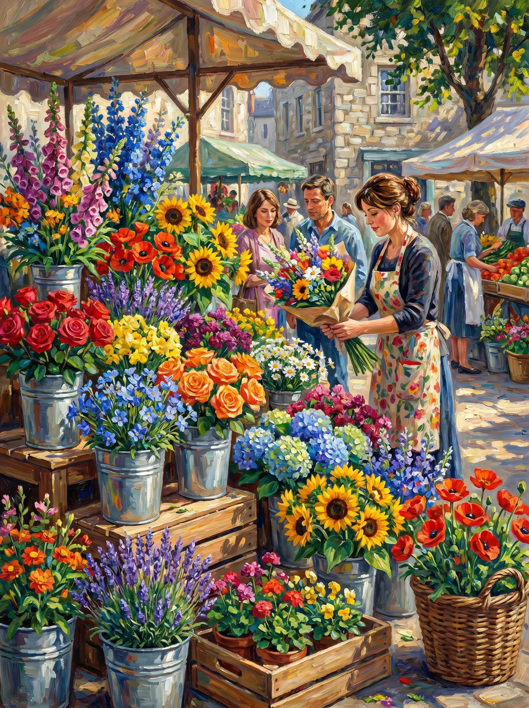 Flower Basket Bicycle (Diamond Painting)
