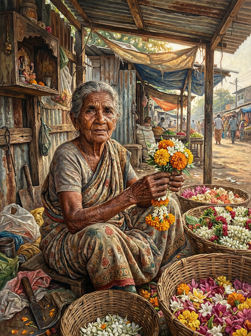 Flower Market Bouquet (Diamond Painting) Diamond Painting kit