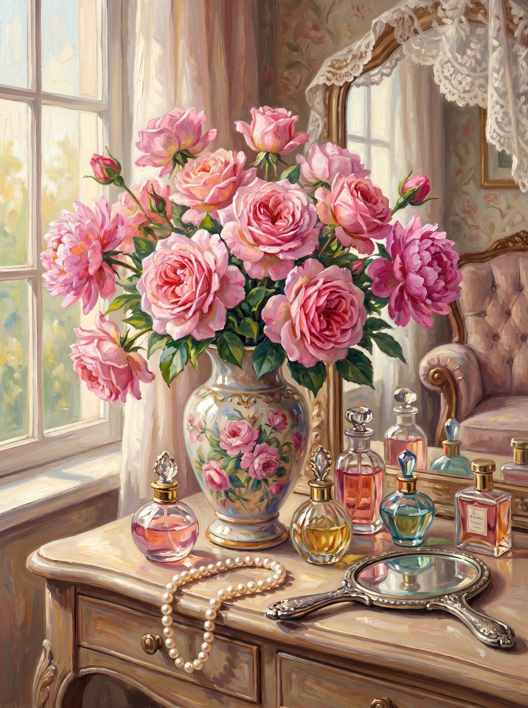 Flowers Vintage Vanity (Diamond Painting)