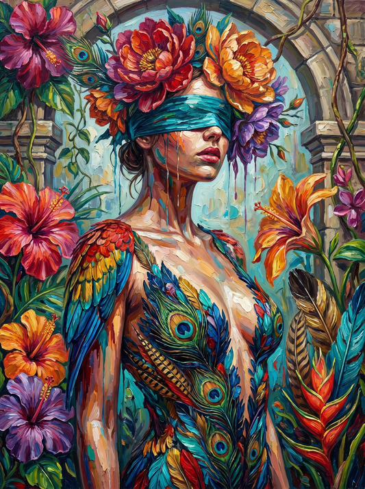 She Can't See Her Own Wings (100 Color Diamond Painting)