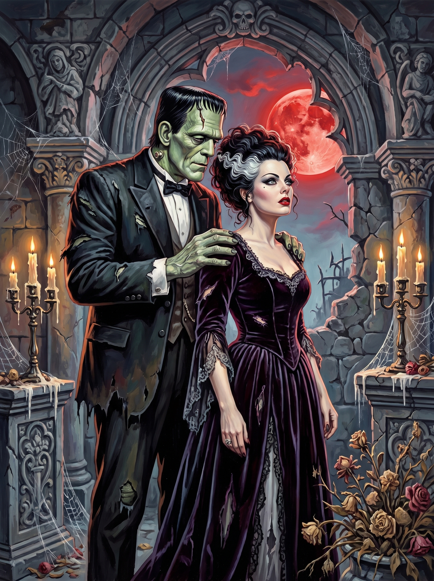 Frankenstein Couple Gothic (80 Colors)