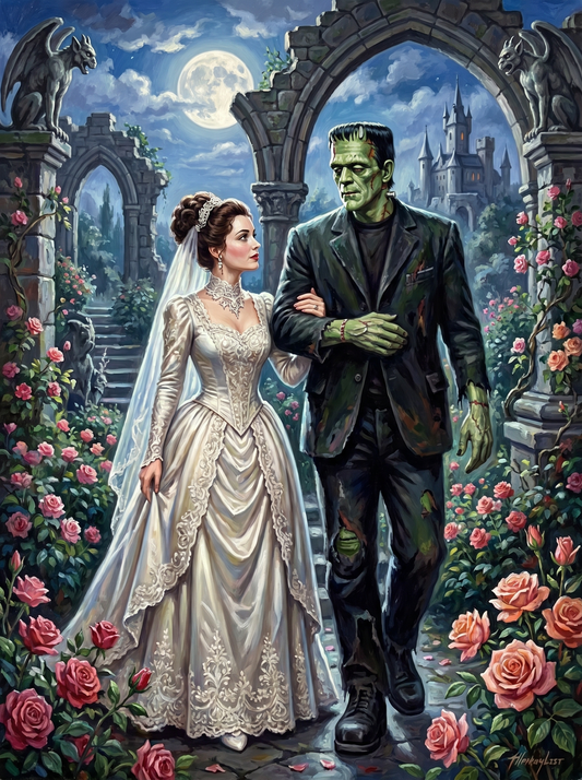 Frankenstein Couple Rose Garden (80 Colors)