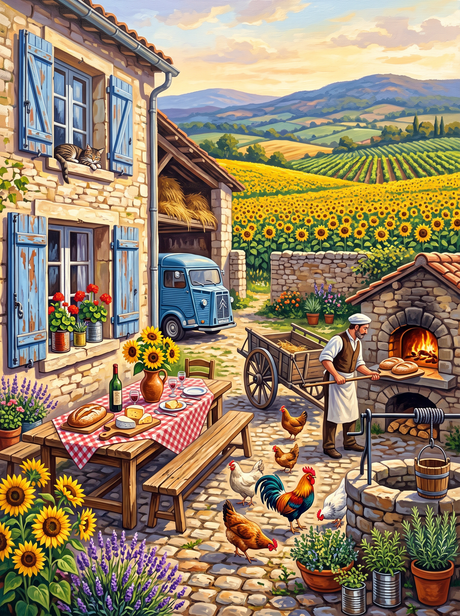 French Farm Courtyard