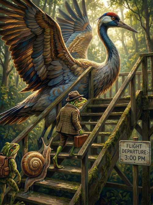 Frog Flight Departure (Diamond Painting) Diamond Painting kit