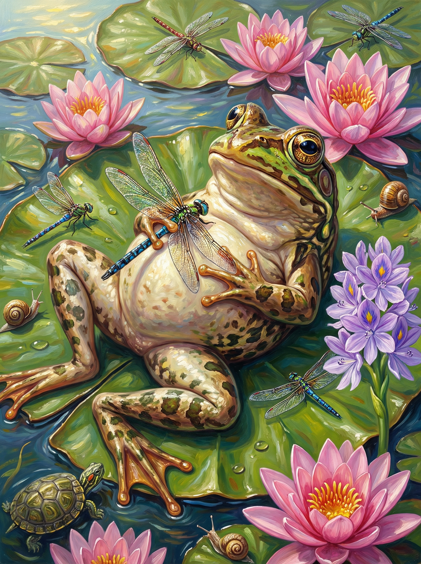 Frog Lily Pad Paradise (100 Color Diamond Painting) Diamond Painting kit