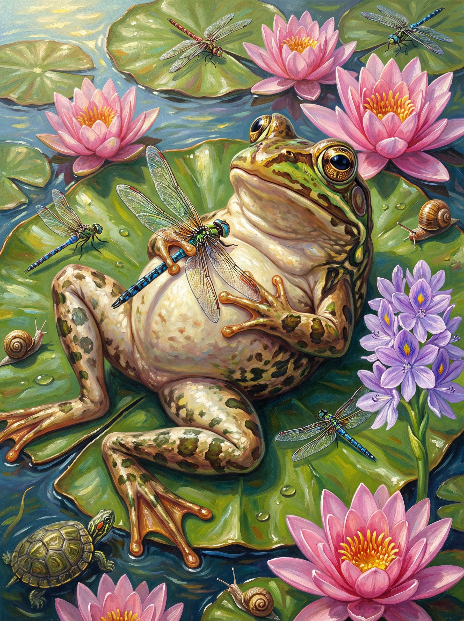 Frog Lily Pad Paradise (100 Color Diamond Painting) Diamond Painting kit