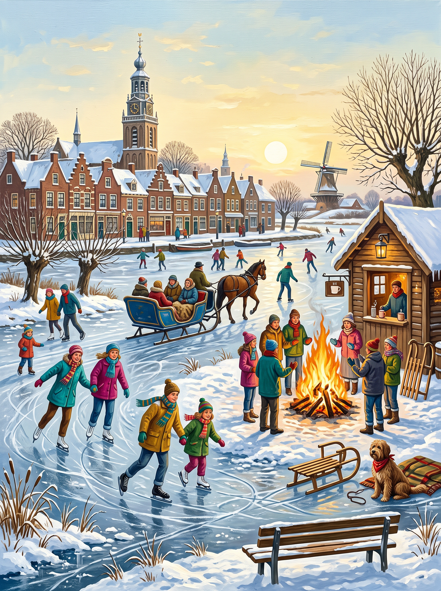 Frozen Lake Skaters