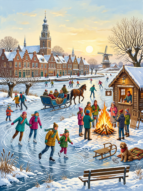 Frozen Lake Skaters